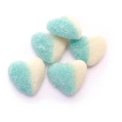Blue And White Gummy Hearts