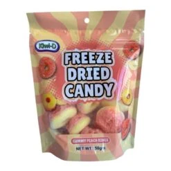 Freeze Dried Candy - Gummy Peach Rings (50 G)
