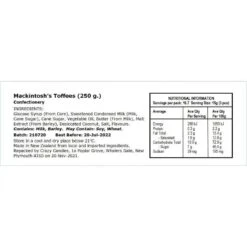 Lolly Scramble -Crazycandies Shop Mackintoshs Toffees Ingredients NIP SNYGRZYSQWXI